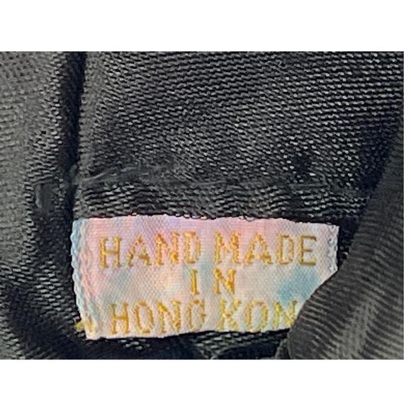 Vintage Beaded Purse Black Geometric Chain Strap Hand Made Hong Kong - Picture 7 of 9